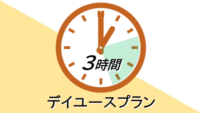 【デイユース】日帰り3時間プラン＜11:00〜23:00＞
